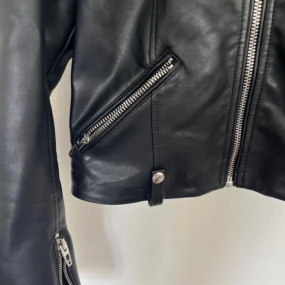 BLANKNYC | Over the Moon Faux Leather Jacket Black Size S - Picture 5 of 8